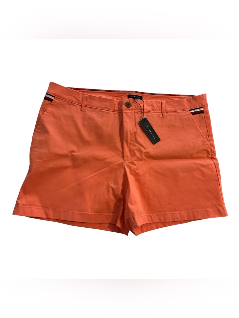 Tommy Hilfiger Coral-Orange Cotton Chino Bermuda Shorts
